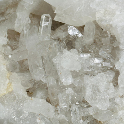 up close shot of Crystal quartz cluster 