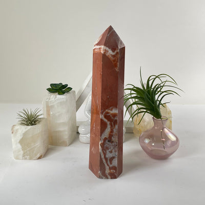 Red Jasper Crystal Obelisk another angle