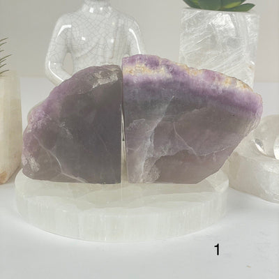 Fluorite Semi Polished Crystal Bookends - As Is - You Choose #3 variant 1 labeled