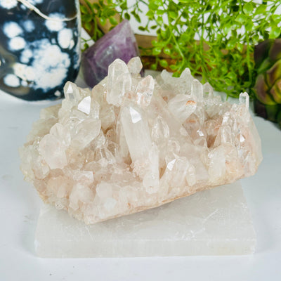 Lemurian Tangerine Quartz - High Grade Crystal Cluster - One-of-a-Kind #3 side view