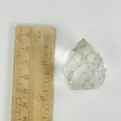 lodalite egg next to a ruler for size reference