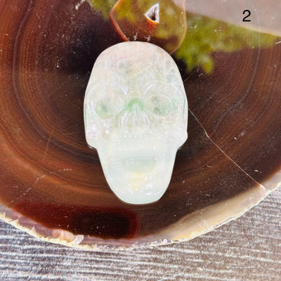 Fluorite Laughing Skull Crystal Cabochon - You Choose variant 2 labeled