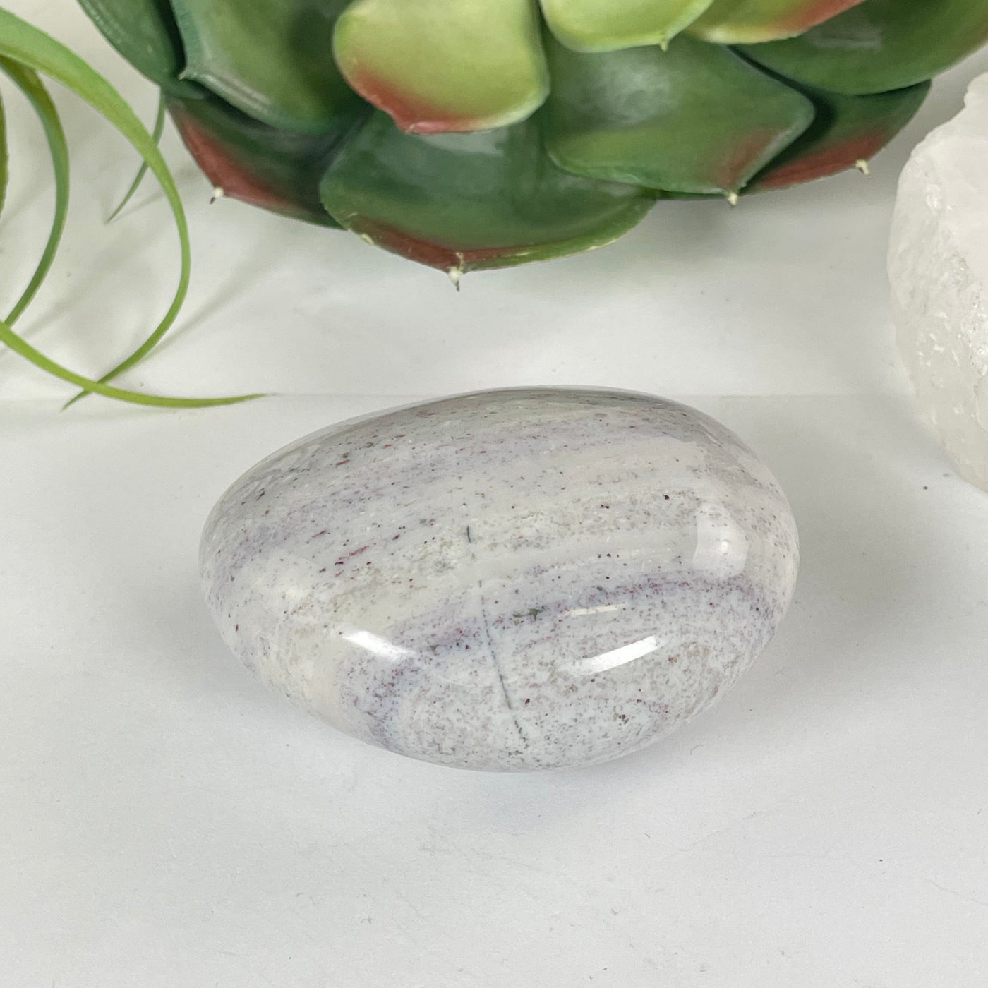 Ocean Jasper Crystal Palm Stone - One-of-a-KInd side view