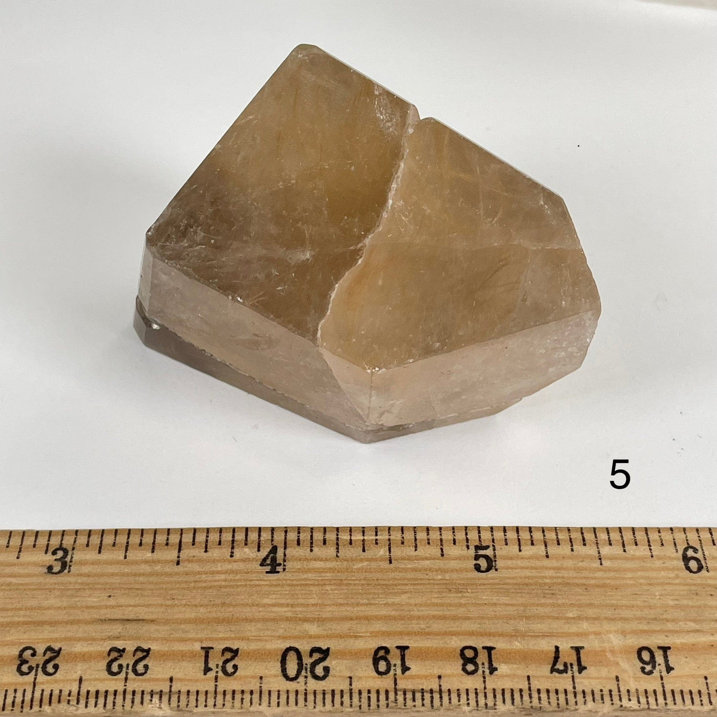 Amphibole Quartz Polished Freeform Crystal - As Is - You Choose variant 5 labeled with ruler for size reference