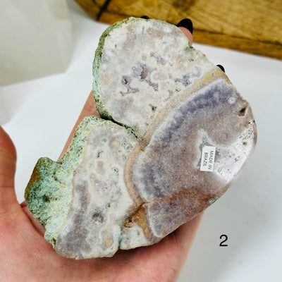 amethyst with decorations in the background