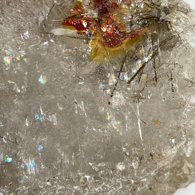 Elestial Alligator Fibrous Smokey Quartz Crystal with Rutile HIGH QUALITY #4 closeup for detail