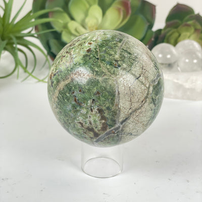 Nephrite Jade Crystal Sphere - One-of-a-Kind front view