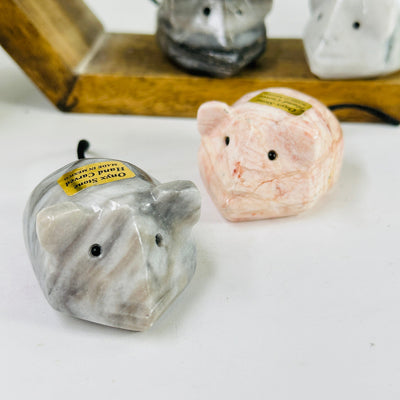 Mexican onyx mouse with decorations in the background