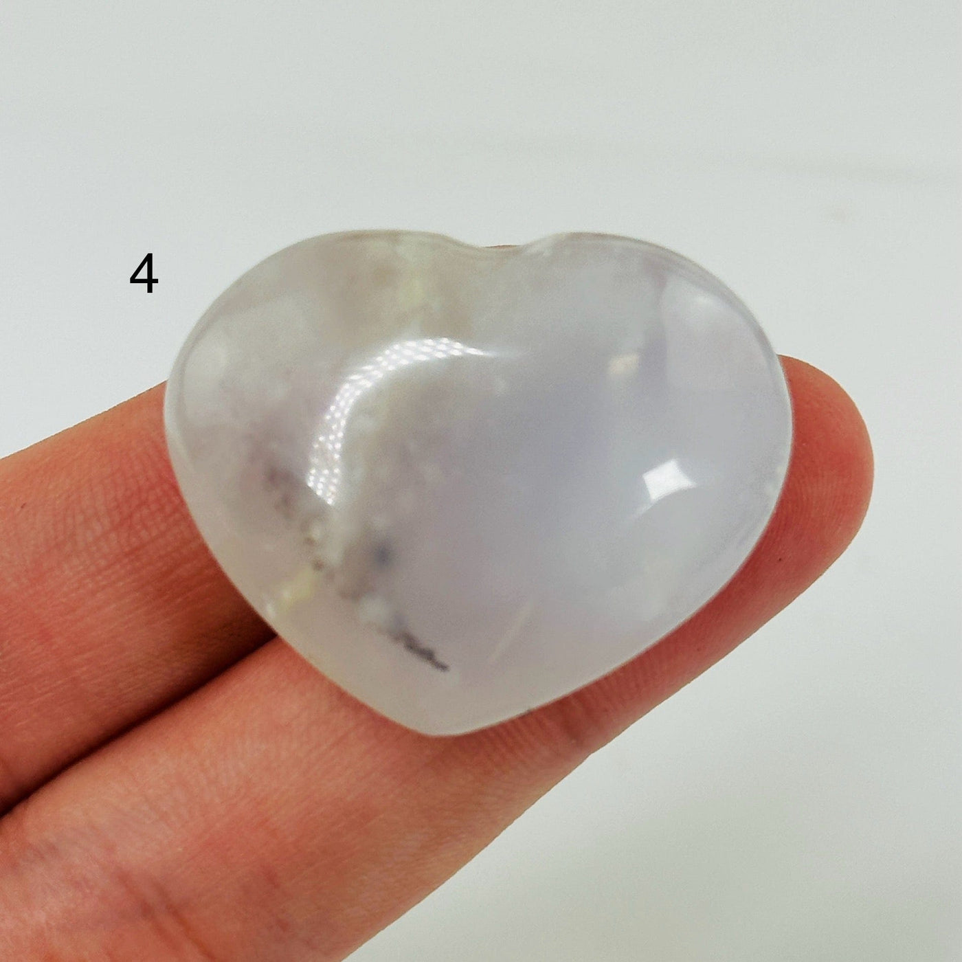 FLOWER AGATE HEARTS ON WHITE BACKGROUND