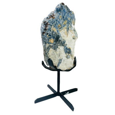 kyanite on stand on white background