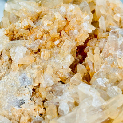 Tangerine Quartz Crystal Cluster - One of a Kind #3 closeup for detail