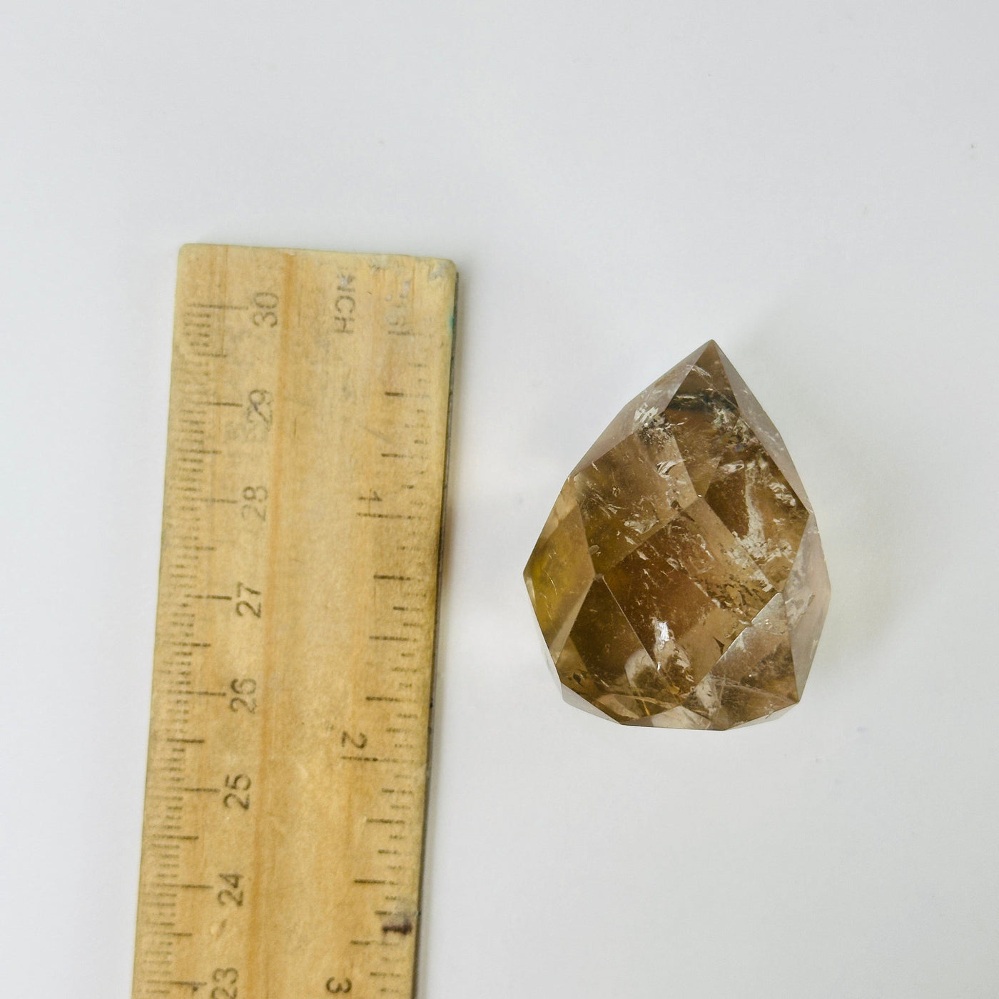 lodalite egg next to a ruler for size reference