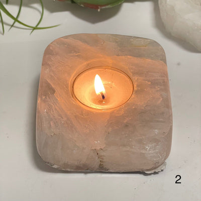 Agate Crystal Candle Holder - You Choose variant 2 labeled