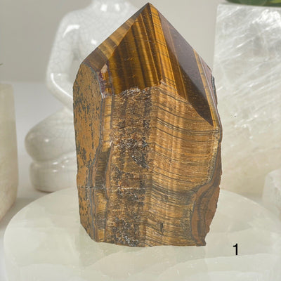 Tigers Eye Semi Polished Crystal Point - You Choose #2 variant 1 labeled