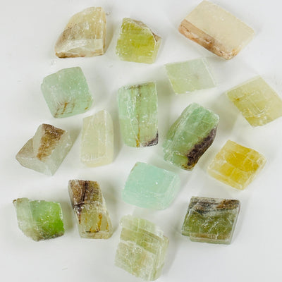 Green Calcite Pieces 1lb Bag