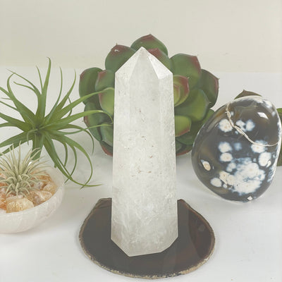 Crystal Quartz Crystal Obelisk - As Is - One-of-a-Kind side view