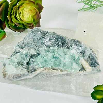 Water-Clear Green Cubic Fluorite on Crystal Quartz Druzy from China - Rare Find - You Choose variant 1 labeled