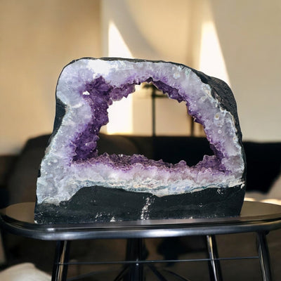 amethyst portal on white background