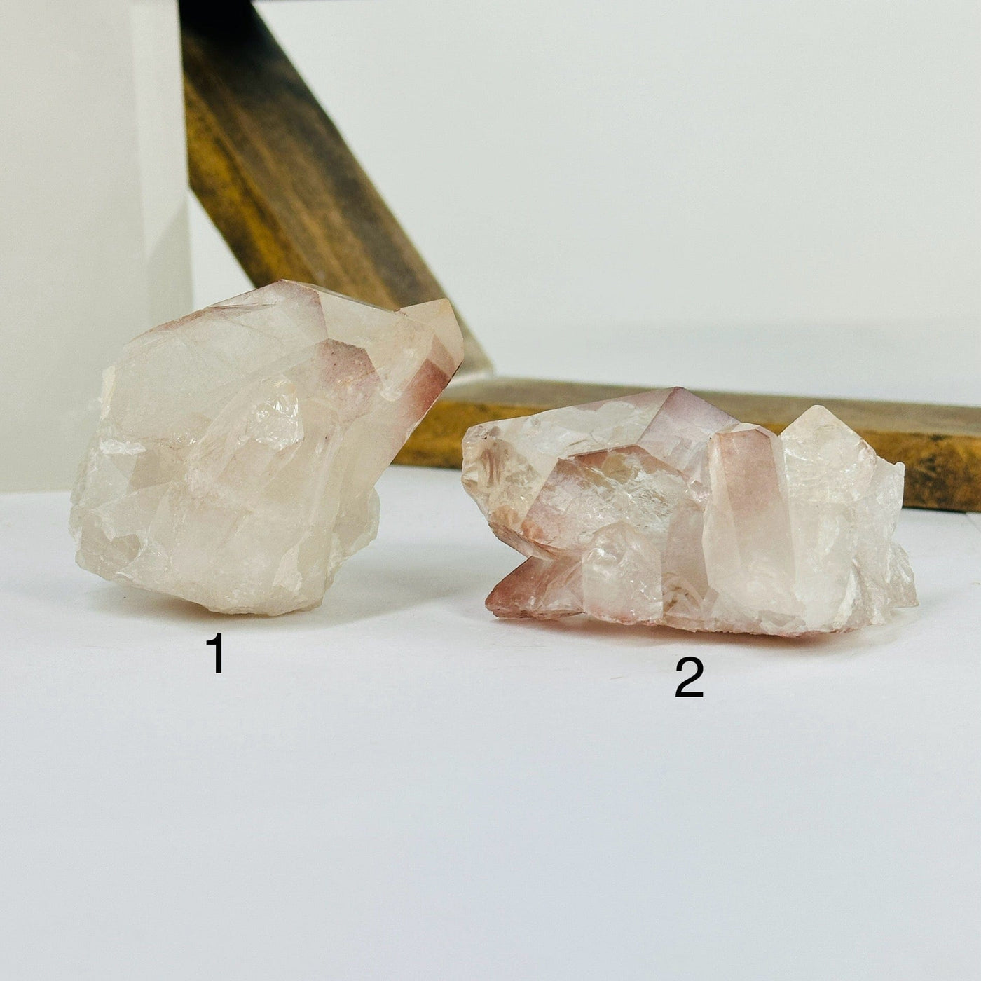 lithium quartz with decorations in the background