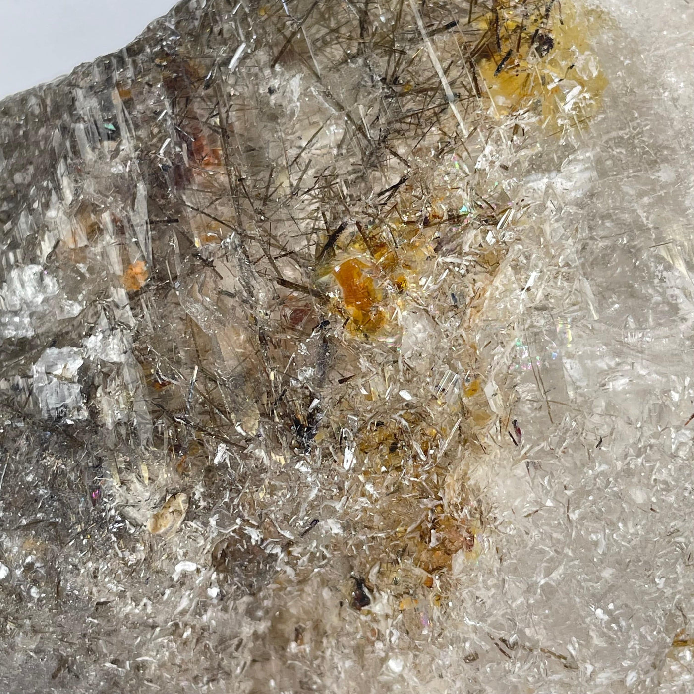 Elestial Alligator Fibrous Smokey Quartz Crystal with Rutile HIGH QUALITY #4 closeup for detail