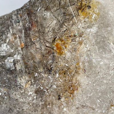 Elestial Alligator Fibrous Smokey Quartz Crystal with Rutile HIGH QUALITY #4 closeup for detail