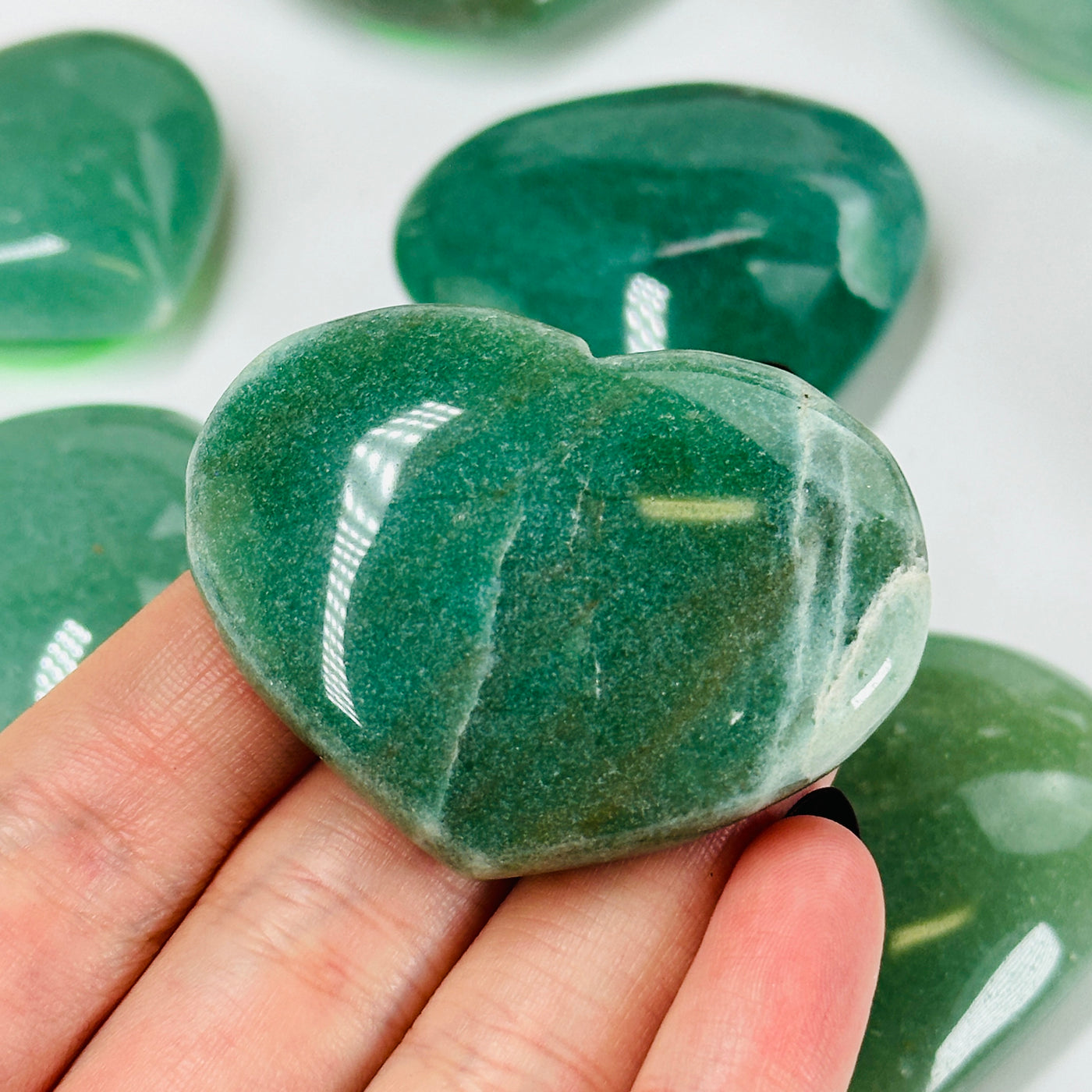 aventurine with decorations in the background