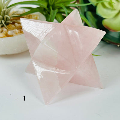 Rose Quartz Merkaba Crystal - You Choose #2 variant 1 labeled