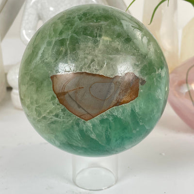 Fluorite Crystal Sphere showing close up detail
