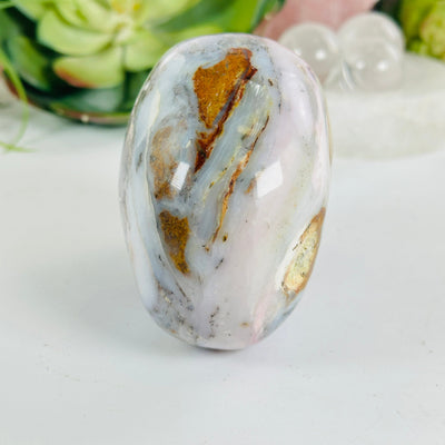 Pink Opal Crystal Skull back view