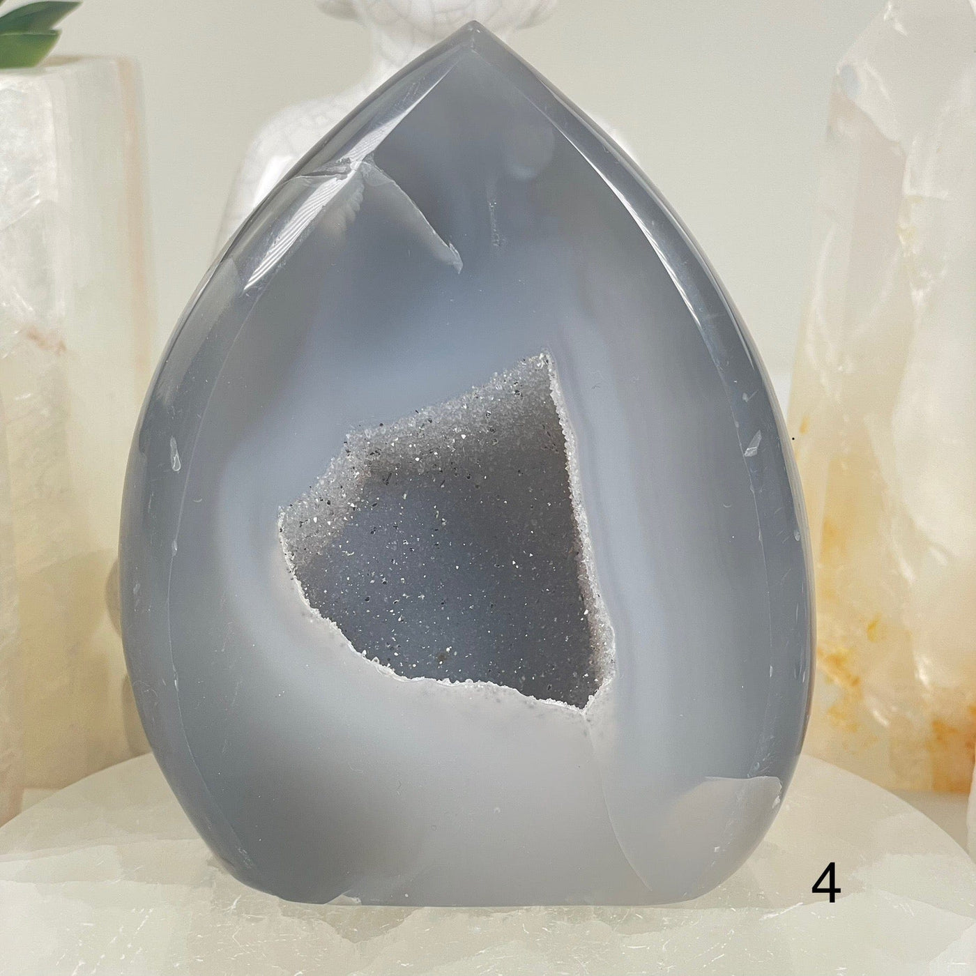 Agate Druzy Teardrop Crystal Cut Base - You Choose #1 variant 4 labeled