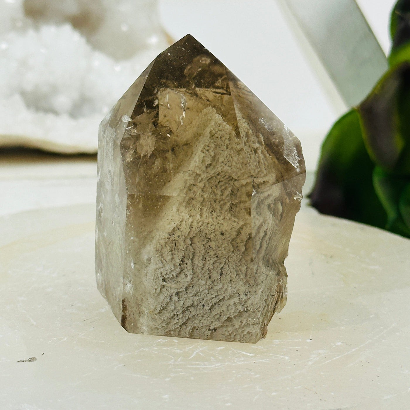 Crystal Quartz Point with Phantoms - One-of-a-Kind #1 back view