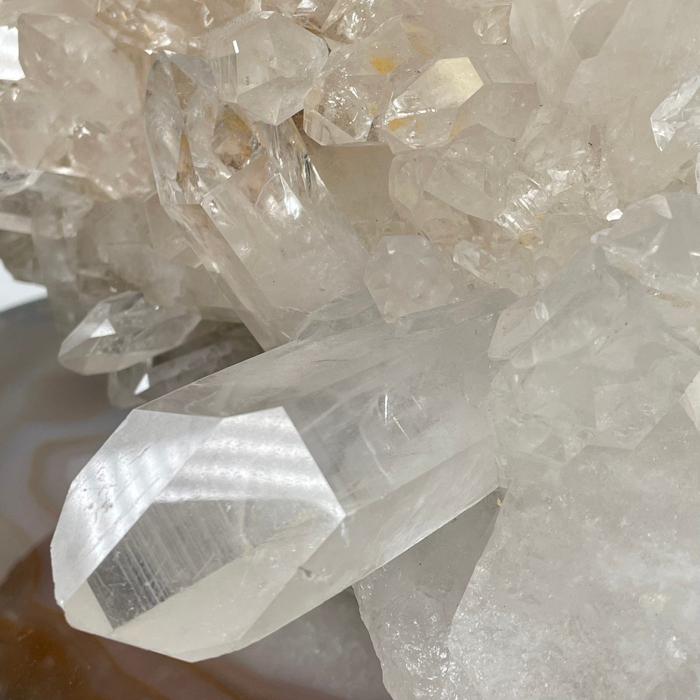 Large High Grade Crystal Quartz Cluster #1 closeup for detail