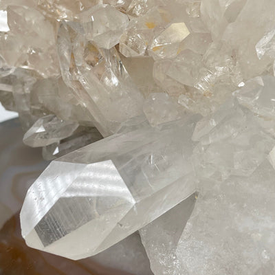Large High Grade Crystal Quartz Cluster #1 closeup for detail
