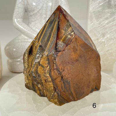 Tigers Eye Semi Polished Crystal Point - You Choose #2 variant 6 labeled