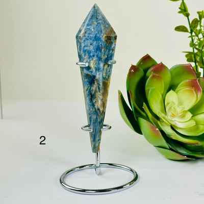 Blue Kyanite Crystal Wand on Stand - You Choose #3 variant 2 labeled