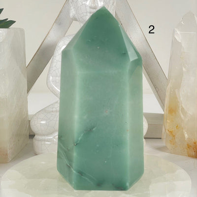 Green Quartz Polished Crystal Point - You Choose variant 2 labeled