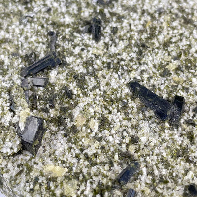 Epidote Crystal Cluster on Matrix - One-of-a-Kind #1 closeup for detail