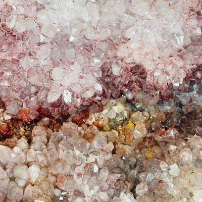 Gray Amethyst Large Crystal Cluster with Hematite and Calcite - One-of-a-Kind closeup for detail