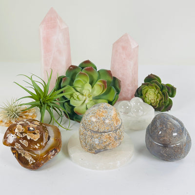 Agate Natural Geode Druzy Crystal Box with Lid - You Choose all variants with lids on