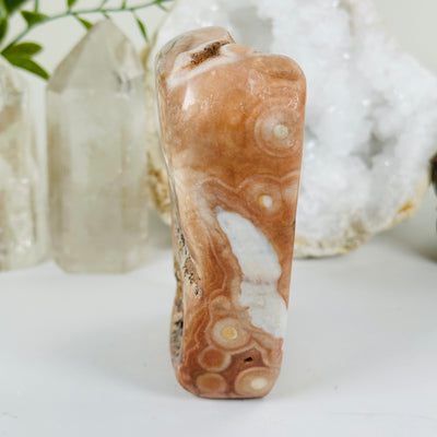 Pink Amethyst Polished Crystal Freeform One-of-a-Kind #1 side view