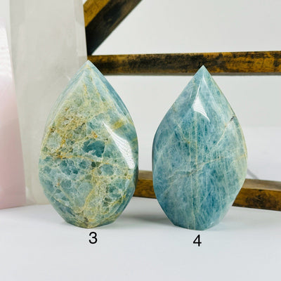 Aquamarine Polished Crystal Flame Point HIGH QUALITY YOU CHOOSE