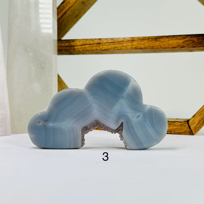 agate cloud with decorations in the background