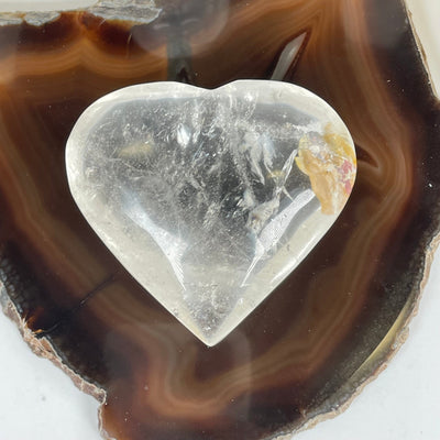 Crystal Quartz Heart with Natural Inclusions - One-of-a-Kind back view