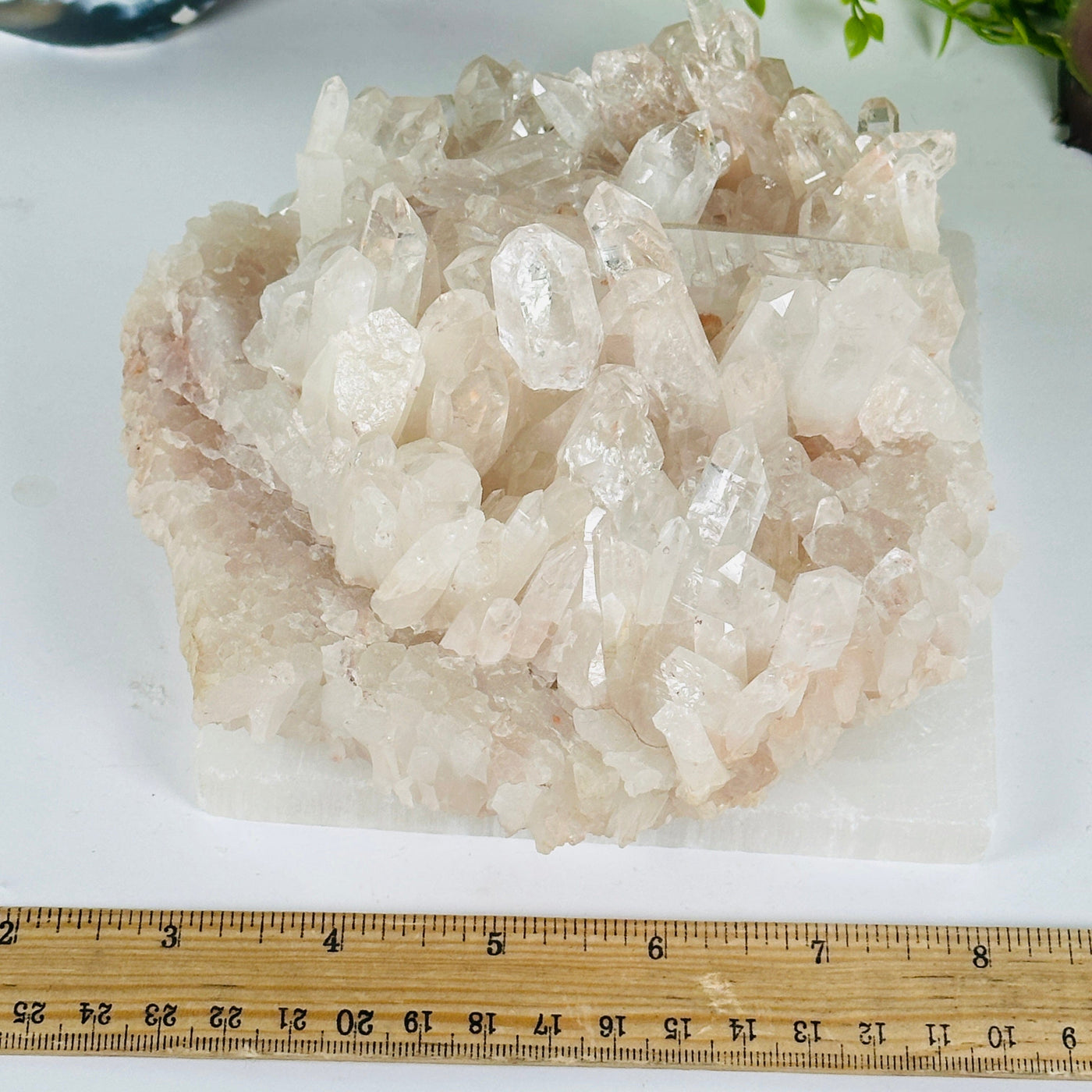 Lemurian Tangerine Quartz - High Grade Crystal Cluster - One-of-a-Kind #3 with ruler for size reference