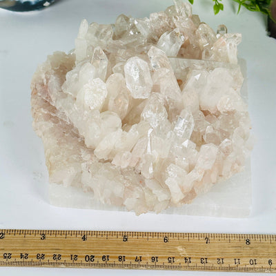 Lemurian Tangerine Quartz - High Grade Crystal Cluster - One-of-a-Kind #3 with ruler for size reference