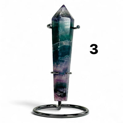 Rainbow Fluorite Crystal Wand Point variant 3.