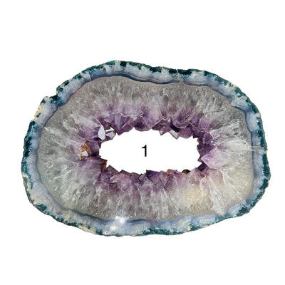 amethyst portals on white background