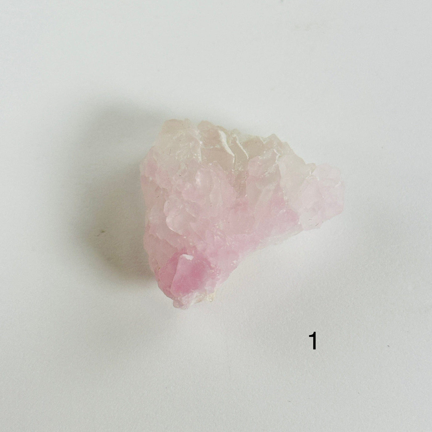Rose Quartz Natural Small Crystal Cluster - Rare Find - You Choose variant 1 labeled