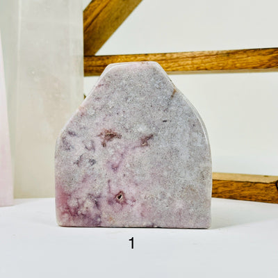 amethyst with decorations in the background