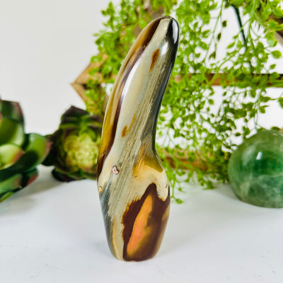 Polychrome Jasper Crystal Massage Wand - One-of-a-Kind side view